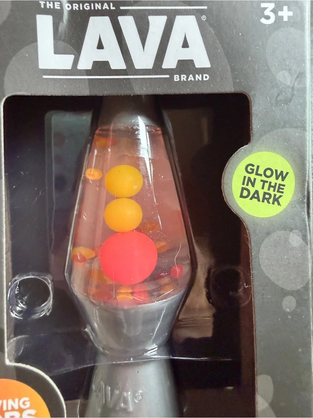 Schylling Squish 'n Flow Original Lava Lamp Glow Dark Squishy Toy Orange Yellow